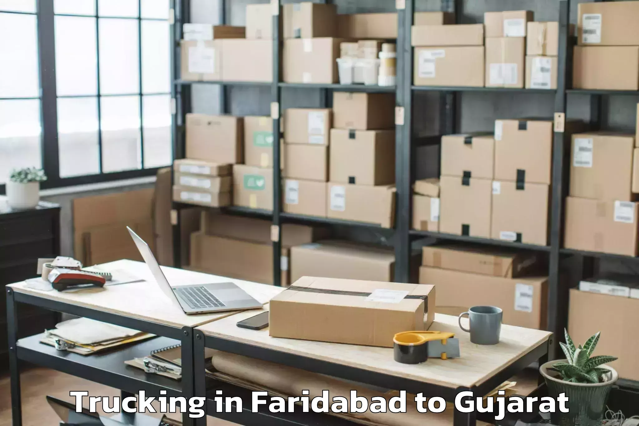 Get Faridabad to Wankaner Trucking